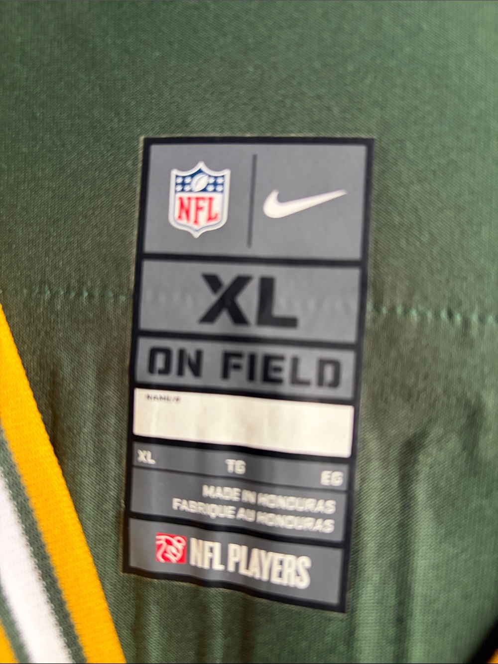 NFL Green & Gold Clay Matthews #52 Football Jersey with White Numbers - Size XL - Picture 6 of 7
